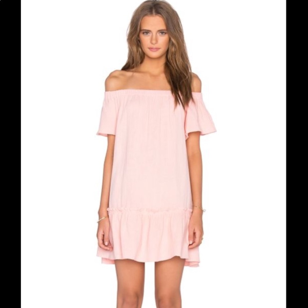 Rebecca Taylor off the shoulder gauze shift dress